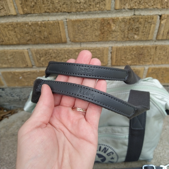 Kipling Dynamic Silver Sage Grey Art Mini Satchel Crossbody - Picture 13 of 15